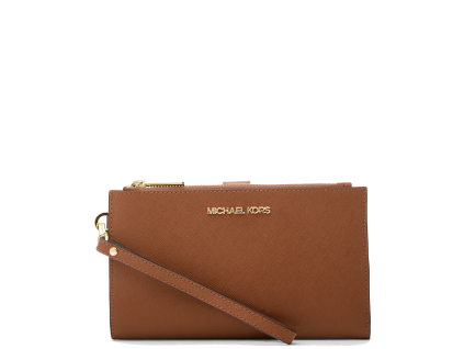 Michael Kors Jet Set Large Leather Smartphone Wristlet Wallet Luggage22