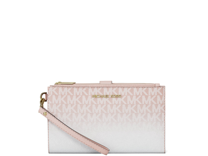 Michael Kors Peněženka Jet Set Large Ombré Signature Logo Wristlet Powder Blush22