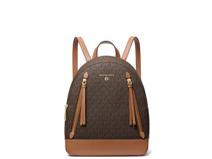 Michael Kors Batoh Brooklyn Medium Logo Backpack Brown Acorn32