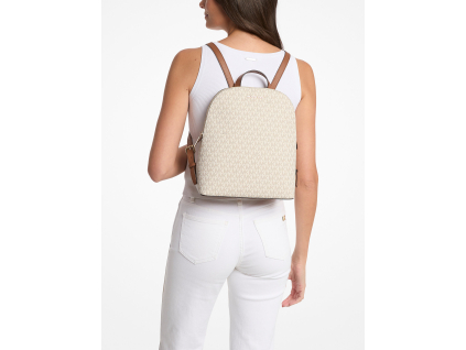 Michael Kors Batoh Cindy Large Signature Logo Backpack Vanillac