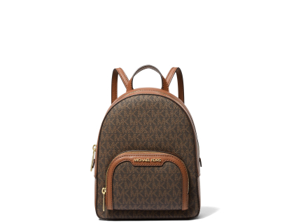 Michael Kors Batoh Jaycee Extra Small Signature Logo Backpack Brownaa