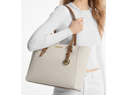 Michael Kors Charlotte Large 3 in 1 Signature Logo Tote Bag Vanillah