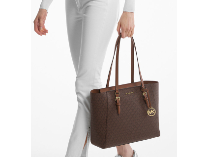 Michael Kors Kabelka Charlotte Large 3 in 1 Signature Logo Tote Bag Browng