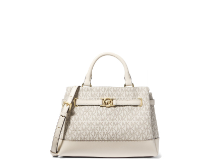 Michael Kors Reed Small Signature Logo Satchel Light Cream Multiz