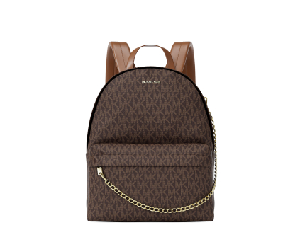 Michael Kors Slater Medium Signature Logo Backpack Brown