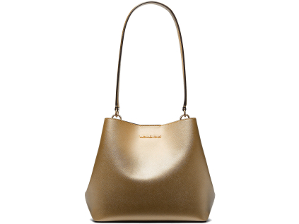 Michael Kors kabelka Pratt metalická zlatáa
