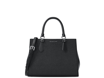 Michael Kors Marilyn Medium Saffiano Leather Satchel Blacka