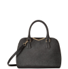 On My Corner Saffiano Leather Satchel Black Gold
