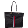 Tommy Hilfiger Samantha II Tote Geometric Jacquard Black Tonal