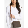 Michael Kors Jet Set Travel Medium Logo Dome Crossbody Bag Brownc