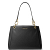 Michael Kors Trisha Large Pebbled Leather Shoulder Bag Black22