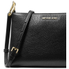 Michael Kors Trisha Medium Pebbled Leather Crossbody Bag Blackaaa