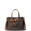 Michael Emilia Small Logo Satchel Brownaa