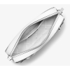 Michael Kors Jet Set Large Saffiano Leather Crossbody Bag White Silverb