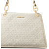 Michael Kors Trisha Large Logo Shoulder Bag Light Cream Multia26