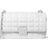 Michael Kors Tribeca Large Quilted Leather Shoulder Bag Optic Whitef2345