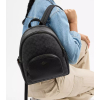 COACH Batoh Court Backpack In Signature Canvas Gold Charcoal Black22
