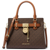Michael Kors Hamilton Small Logo Satchel Browna223