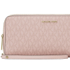 Michael Kors Jet Set Travel Large Signature Logo Continental Wristlet Powder Blush223