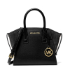 Michael Kors Avril Extra Small Leather and Suede Satchel Blacka22