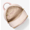 Michael Kors Batoh Rhea Medium Metallic Signature Logo Backpack Powder Blushb