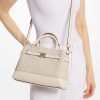 Michael Kors Reed Small Signature Logo Satchel Light Cream Multih