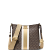 Michael Kors Kabelka Jet Set Small Signature Logo Stripe Crossbody Bag Brownz