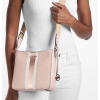 Michael Kors Kabelka Jet Set Small Signature Logo Stripe Crossbody Bag Powder Blushg