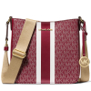 Michael Kors Kabelka Jet Set Small Signature Logo Stripe Crossbody Bag Powder Cherrye