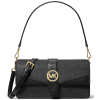 Michael Kors Greenwich Medium Saffiano Leather Shoulder Bag Blackj