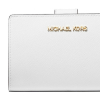 Michael Kors Peněženka Medium Crossgrain Leather Optic Whitey