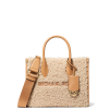 Michael Kors Mirella Small Faux Shearling Crossbody Bag Peanut