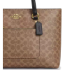 COACH Kabelka Station Tote Bag In Signature Canvas Gold Tan Blackl