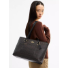 COACH Kabelka Station Tote Bag In Signature Canvas Gold Wallnut Blackb