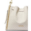 Michael Kors Mina Large Signature Logo Chain Shoulder Bag Light Cream Multip
