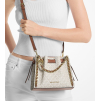 Michael Kors Mina Small Signature Logo Chain Crossbody Bag Vanillaw
