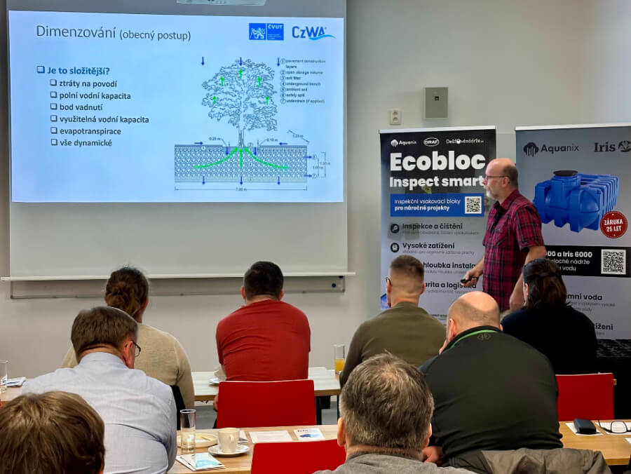 Odborný seminář o hospodaření se srážkovou vodou přilákal projektanty z celé republiky