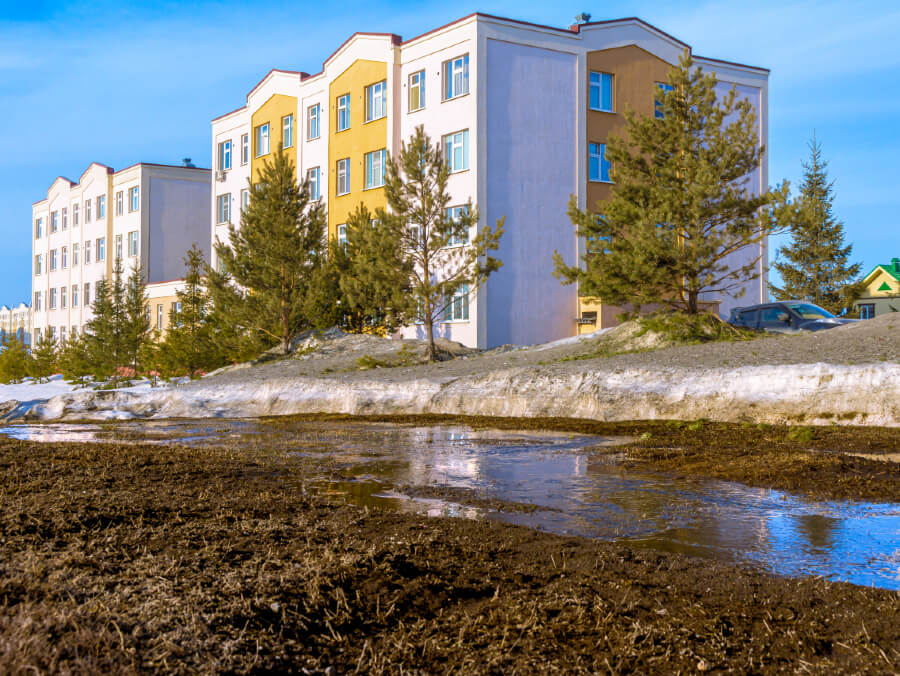 Co dělá mráz a tající sníh se vsakováním dešťové vody