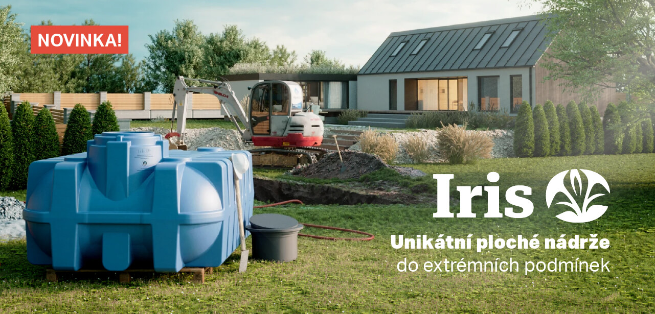 Ploché podzemní nádrže na dešťovou vodu Iris
