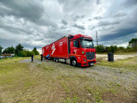 Příjezd kamionu do areálu skladu – Vídeňská 343