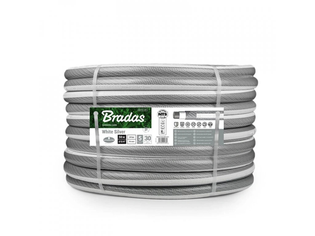 Hadice Bradas NTS White Silver 3/4" - 50 m