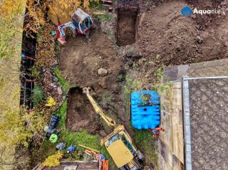 🚧 Realizace podzemní nádrže Iris 8000 – Valeč Ve Valči jsme instalovali podzemní nádrž na dešťovou vodu Iris 8000 l....