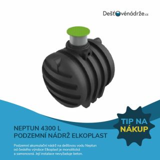 💧 Neptun 4300 l, podzemní nádrž na dešťovou vodu Elkoplast Hledáte spolehlivé řešení pro akumulaci dešťové vody? Neptun...