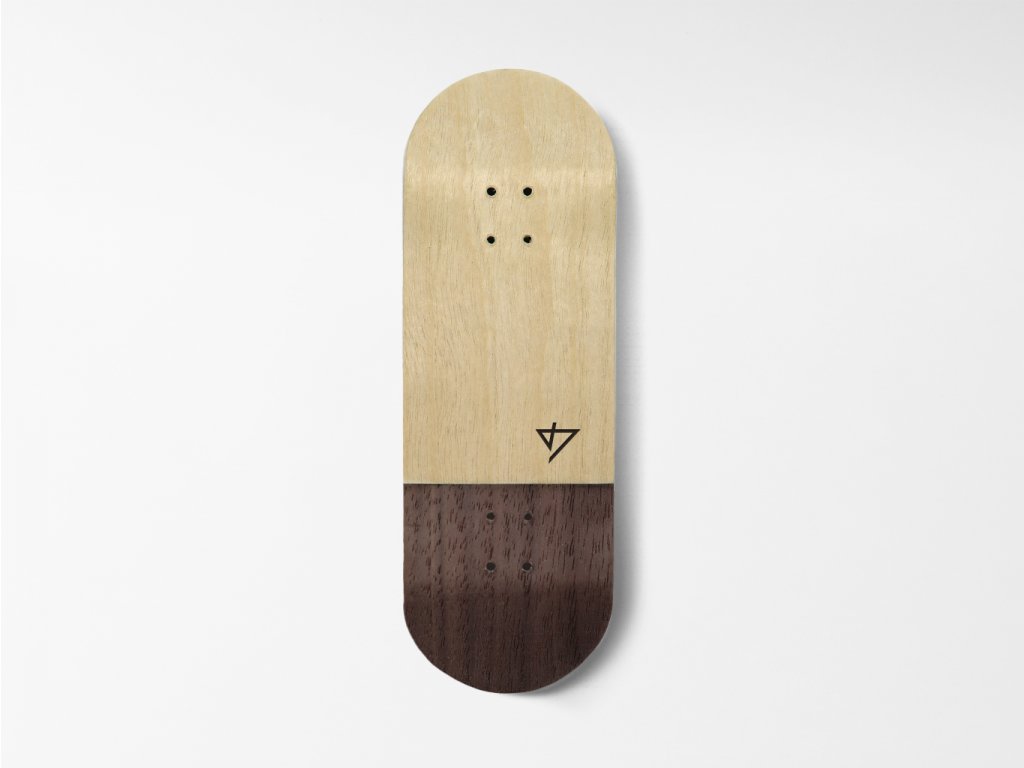 Dřevěná fingerboard deska NATURE Bříza x Sapele