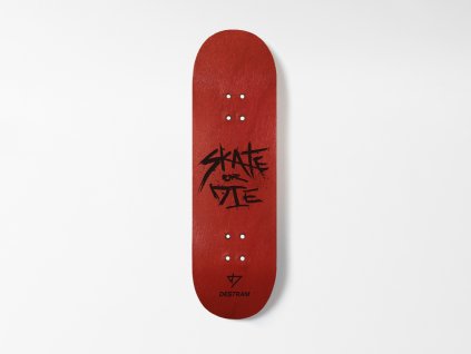 Dřevěná fingerboard deska OLD SCHOOL Skate or die