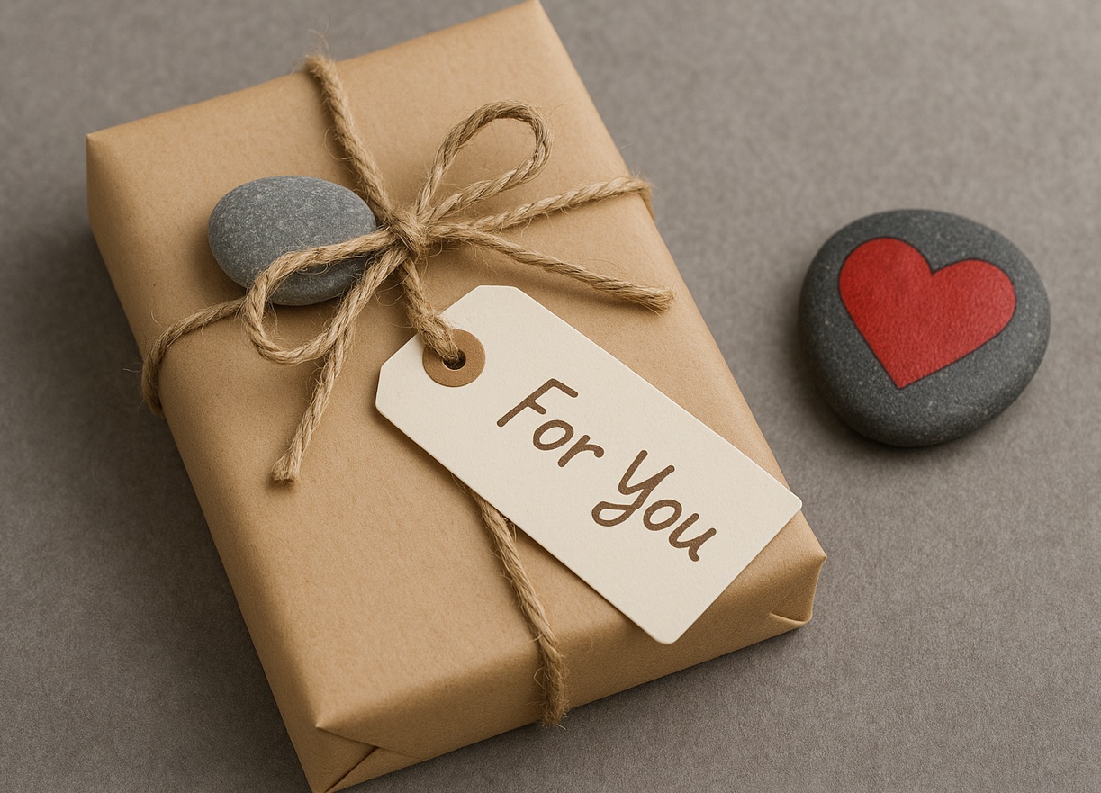 Kamínky jako dárky - kreativní balení a osobní věnování