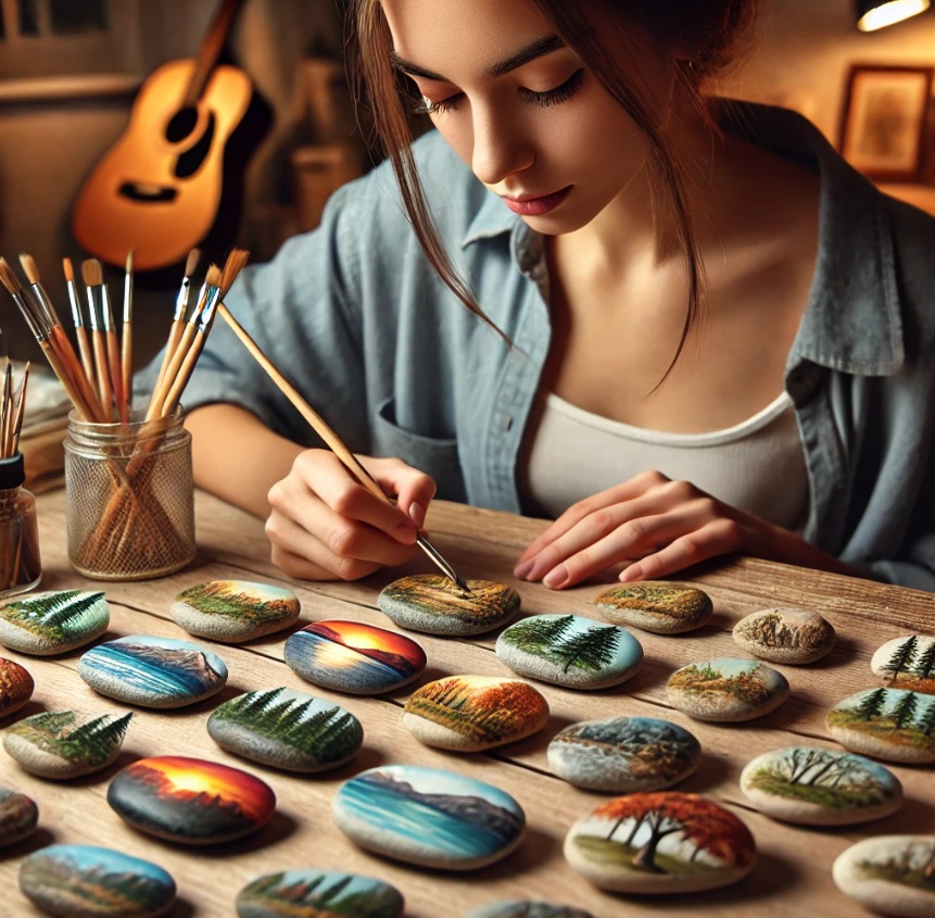 Jak malovat krajinky na kamínky - návod pro začátečníky i pokročilé