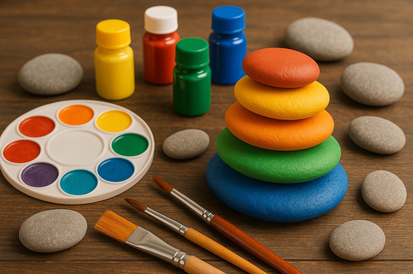 Kamínky a barvy: Ideální dvojice pro relaxaci