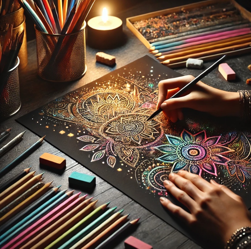 Kreslení na černý papír - techniky a tipy pro kontrastní výtvarné efekty