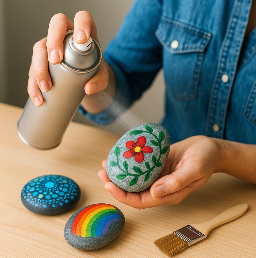 Kdy použít fixativ a lak při malování na kamínky?